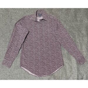 Madison Slim Fit Men's 14-14 1/2 32/33‎ S Burgundy Long Sleeve Shirt